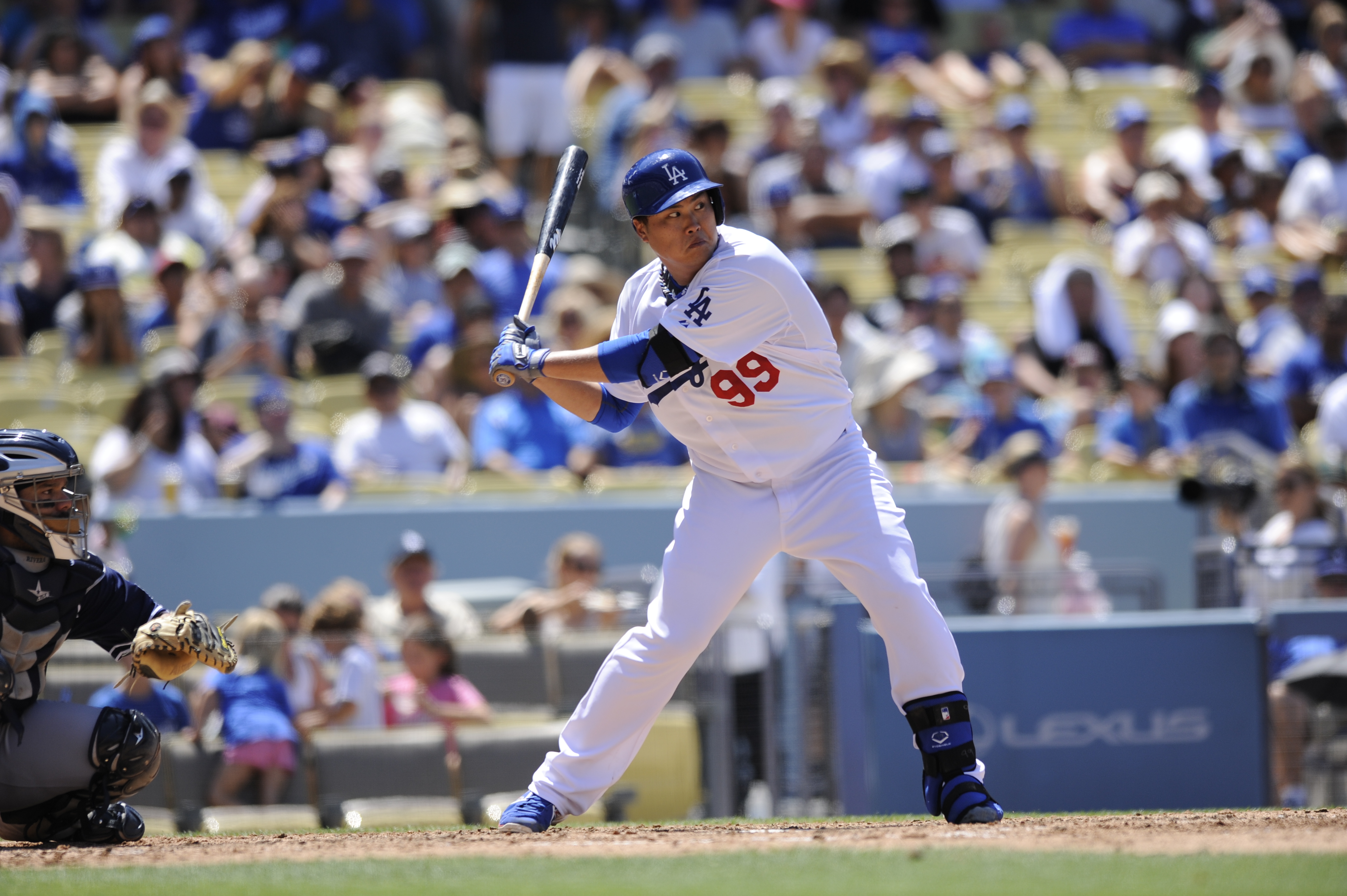 Hyun-Jin Ryu is 7 for 47 at the plate as a Dodger, and yet baseball lives on. (Juan Ocampo/Los Angeles Dodgers) 